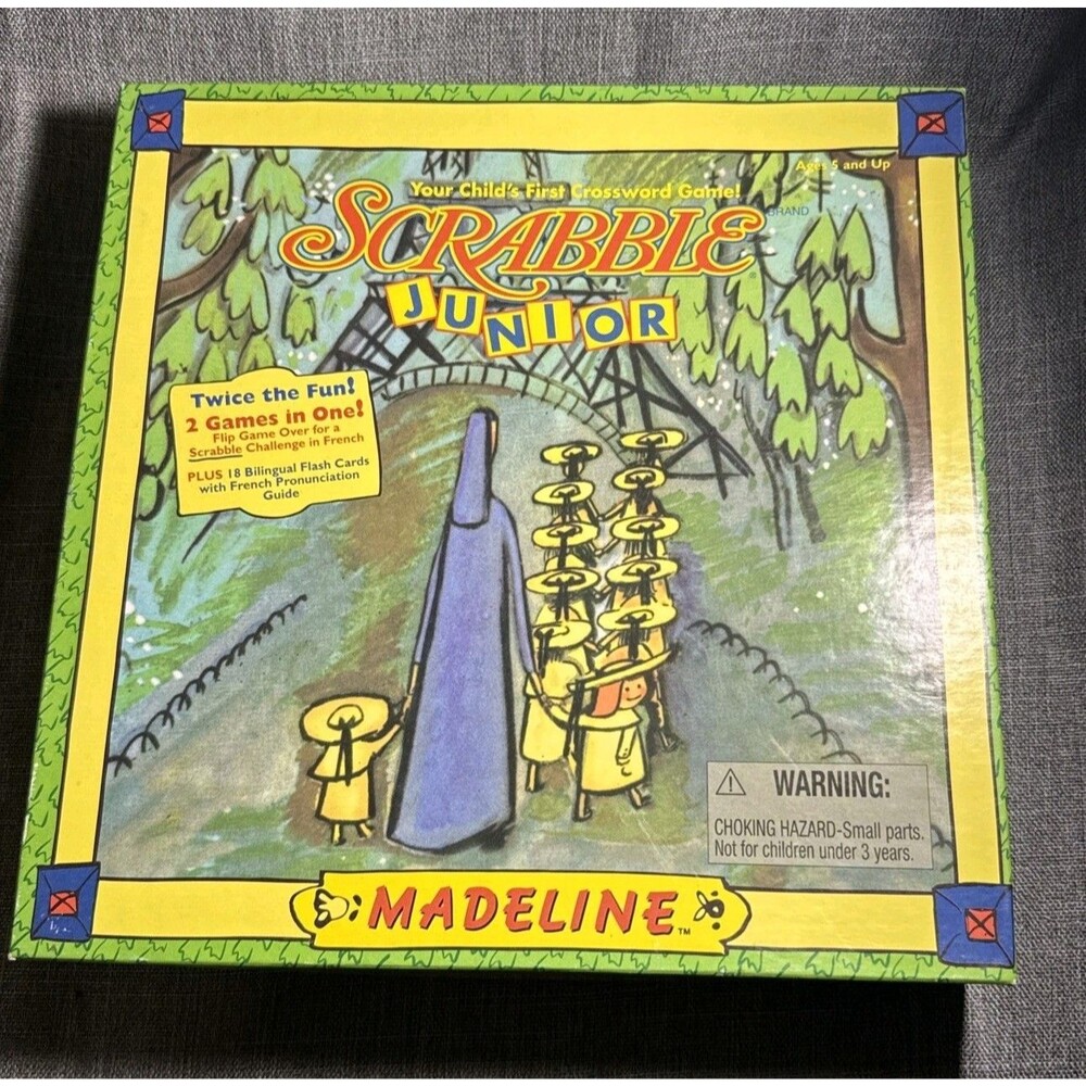 Madeline Scrabble Junior French & English Flash Cards 2 Games In 1 1999